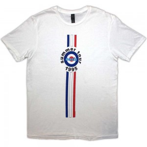 Oasis Unisex T-Shirt: Stripes ´95 (White) (Medium)