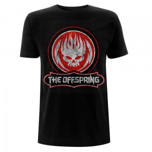 The Offspring Unisex T-Shirt: Distressed Skull (Black) (Medium)