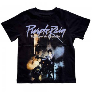 Prince Kids Toddler T-Shirt: Purple Rain (Black) (5 Years)