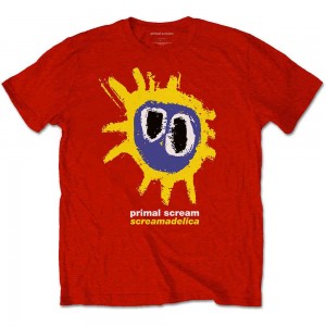 Primal Scream Unisex T-Shirt: Screamadelica (Red) (Large)