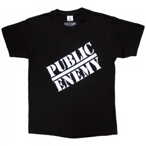 Public Enemy Unisex T-Shirt: Logo (Black) (X-Large)