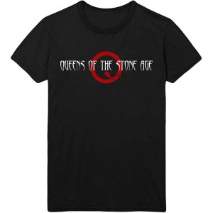 Queens Of The Stone Age Unisex T-Shirt: Text Logo (Black) (Medium)