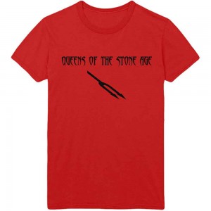 Queens Of The Stone Age Unisex T-Shirt: Deaf Songs (Red) (X-Large)