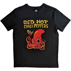 Red Hot Chili Peppers Unisex T-Shirt: Octopus (Black) (Medium)