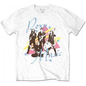 Roxy Music Unisex T-Shirt: Guitars (White) (Large)