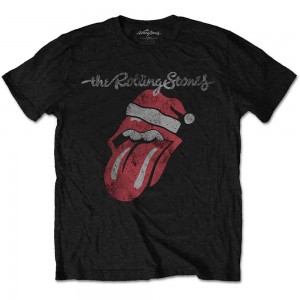The Rolling Stones Unisex T-Shirt: Santa Lick (Black) (Medium)