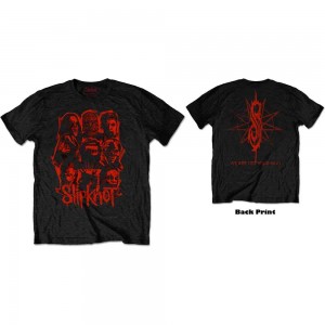 Slipknot Unisex T-Shirt: WANYK Red Patch (Black) (Back Print) (Medium)