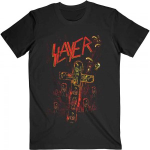 Slayer Unisex T-Shirt: Blood Red (Black) (Large)
