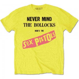 The Sex Pistols Unisex T-Shirt: Never Mind The Bollocks Original Album (Yellow) (X-Large)