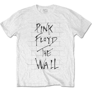 Pink Floyd Unisex T-Shirt: The Wall & Logo (White) (Large)