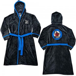 The Who Unisex Bathrobe: Target Logo (Black) (Back Print) (Medium - Large)