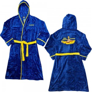 The Beatles Unisex Bathrobe: Yellow Submarine (Navy Blue) (Back Print) (Large - X-Large)