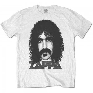 Frank Zappa Unisex T-Shirt: Big Face (White) (Large)
